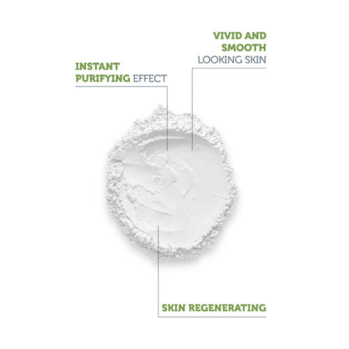 Fine powder transforms into a soft, foamy lather when mixed with water, providing gentle exfoliation and deep cleansing.