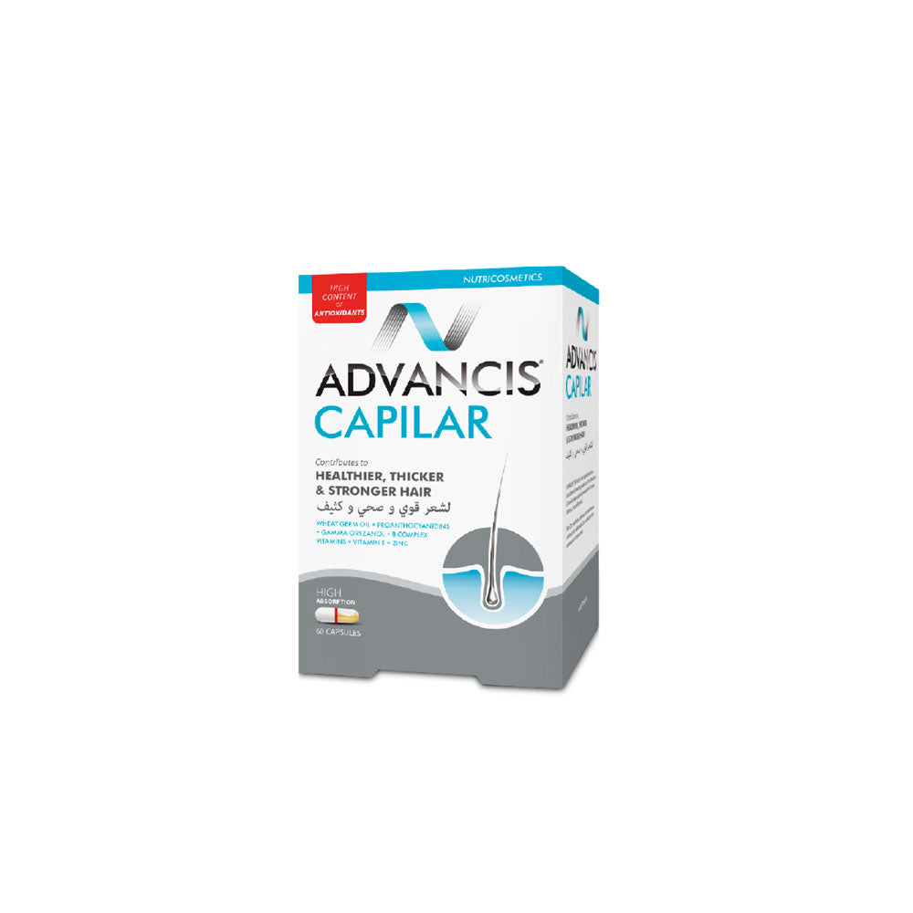 Advancis Capilar 60 capsules supplement for thicker hair growth and stronger nails