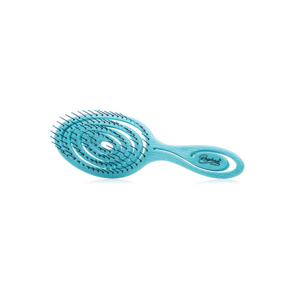 Raghad Organics Anti Hair Loss Brush in Blue with soft-tipped bristles for gentle detangling