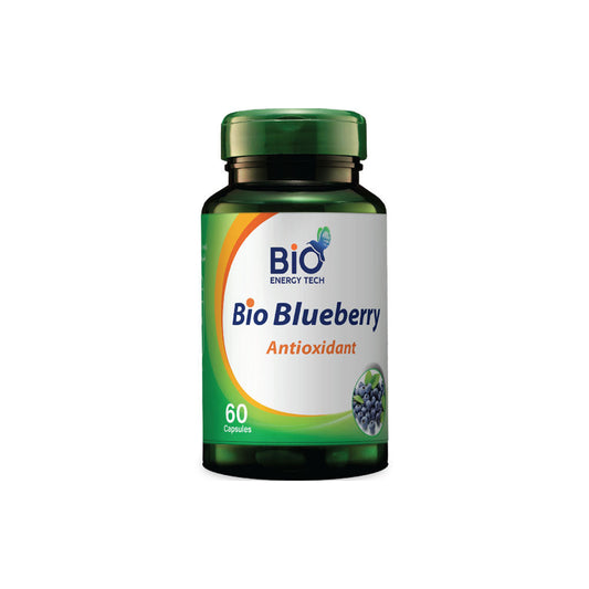 BioBlueberry supplement capsules with natural blueberry extract, rich in antioxidants to support health and weight management.