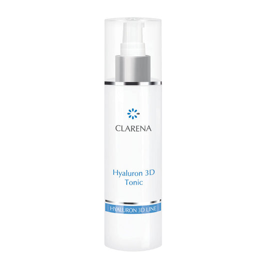 Clarena Hyaluron 3D Tonic – Hydrating facial toner with 3D hyaluronic acid for moisture, pH balance, and skin refreshment. 200 ml.