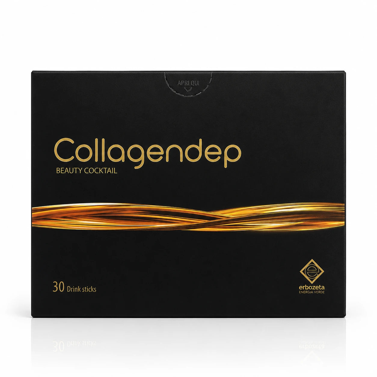 Collagendep Beauty Cocktail Drinkable Sticks with Verisol collagen peptides, hyaluronic acid and resveratrol for skin hydration and beauty support