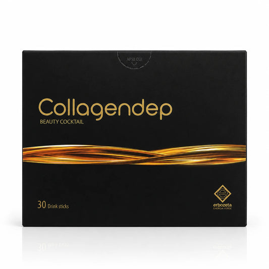 Collagendep Beauty Cocktail Drinkable Sticks with Verisol collagen peptides, hyaluronic acid and resveratrol for skin hydration and beauty support
