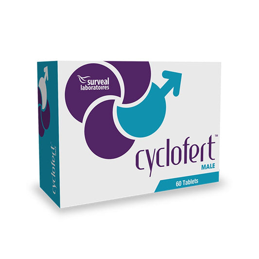 Cyclofert Male fertility support supplement with vitamins, minerals, and antioxidants for sperm health