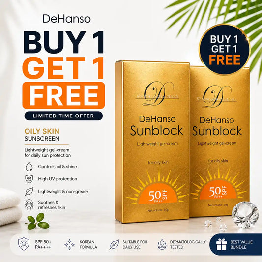 Buy 1 Get 1 FREE – DeHanso Sunblock Cream for Oily Skin SPF 50