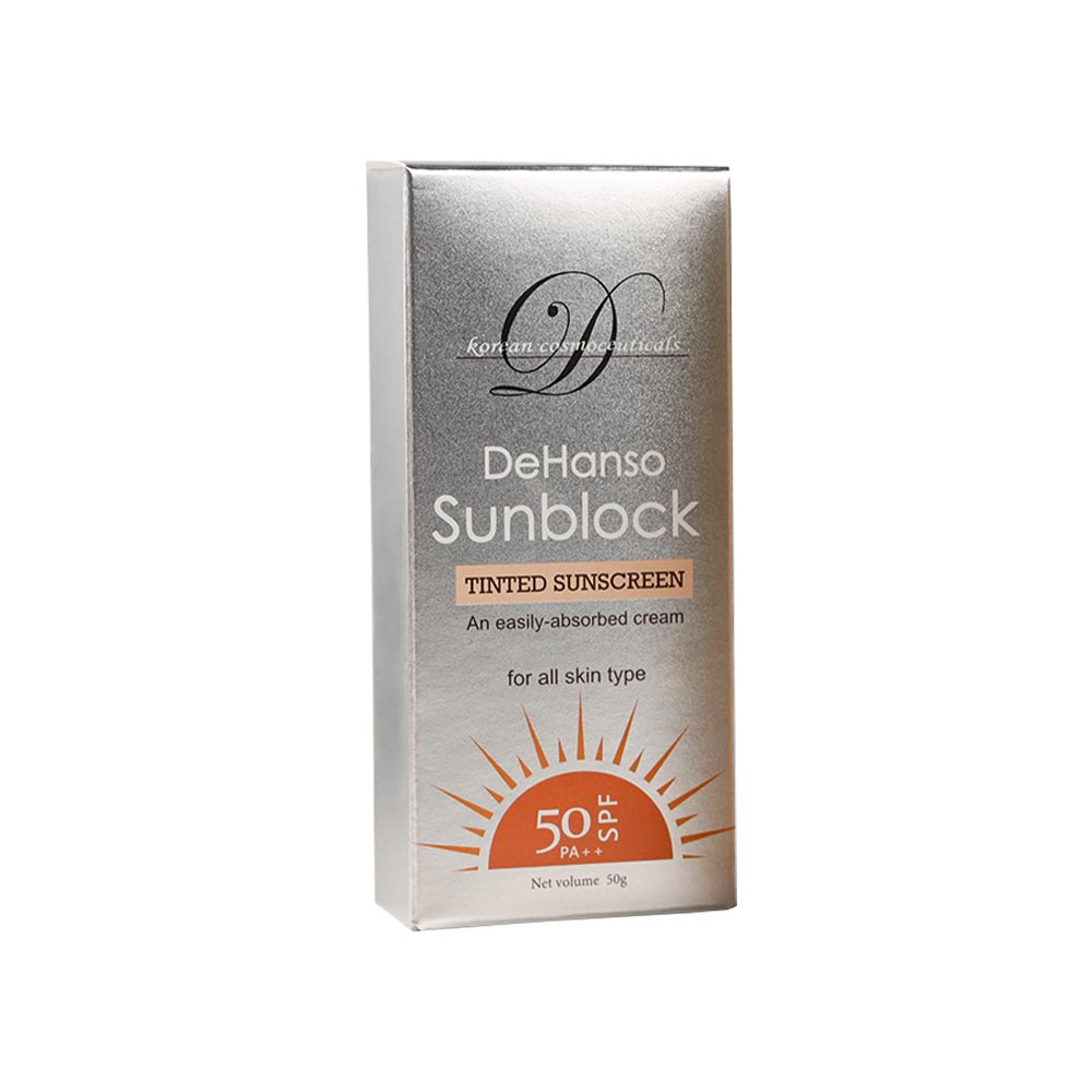 DeHanso Sunblock Tinted Sunscreen SPF 50 PA++ Korean sunscreen cream 50g packaging