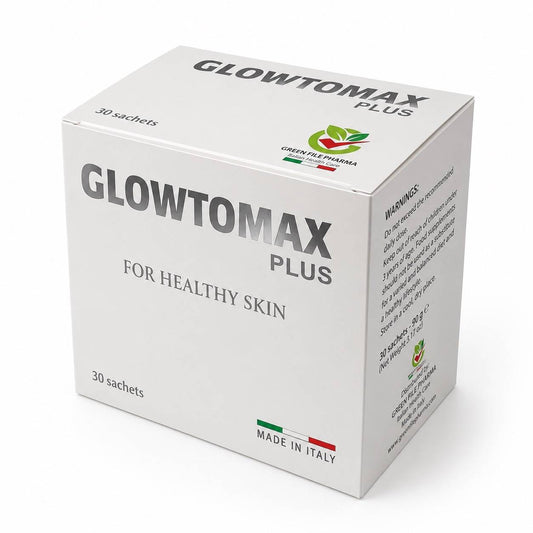 GLOWTOMAX PLUS Glutathione, Collagen & Hyaluronic Acid Skin Formula | 30 Sachets