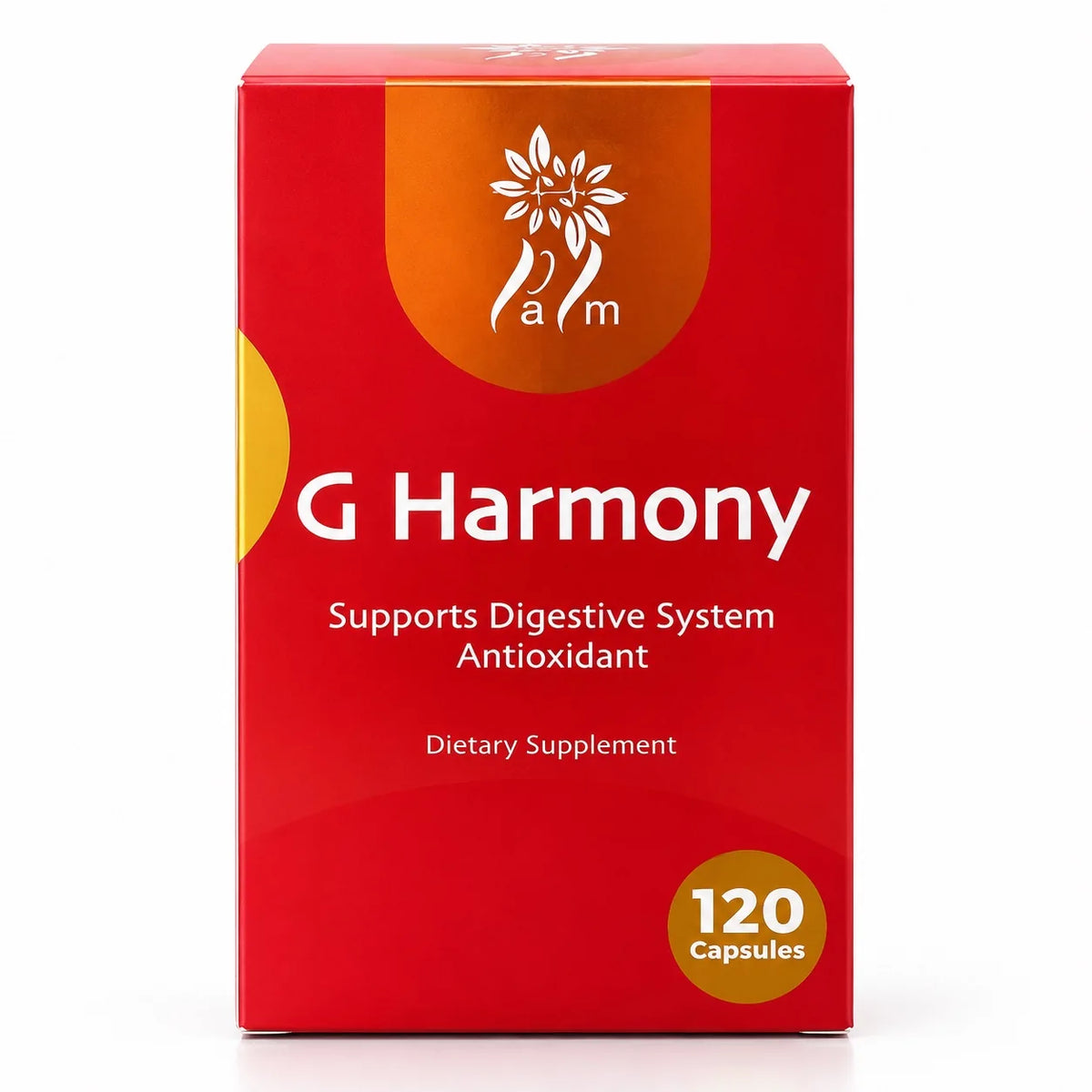 G Harmony 120 Capsules dietary supplement for digestive health and antioxidant support.