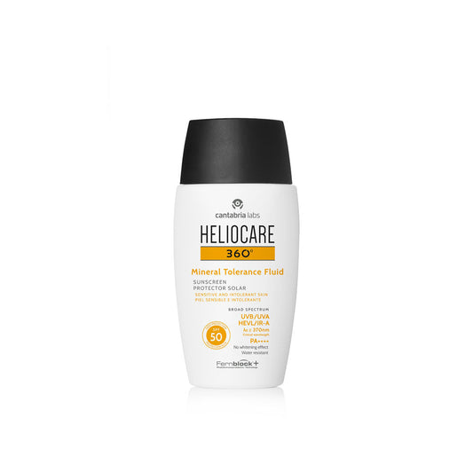 Heliocare 360 Mineral Tolerance Fluid SPF 50 mineral sunscreen for sensitive skin