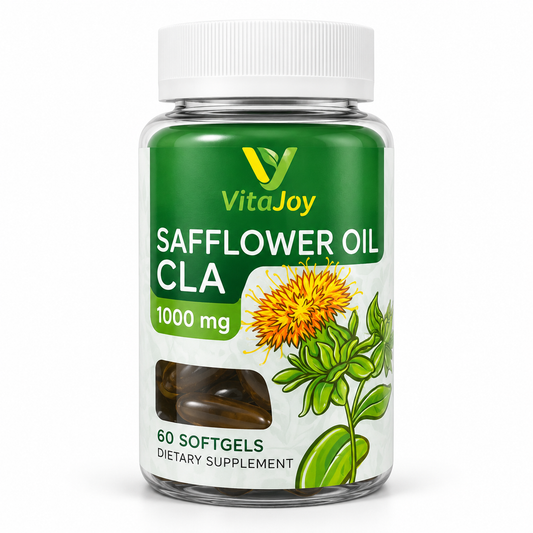 VitaJoy Safflower Oil CLA 1000 mg – 80% Conjugated Linoleic Acid – 60 Softgels