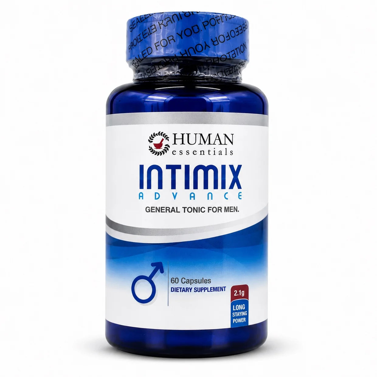 Human Essentials Intimix Advance men's vitality supplement 60 capsules with L-Arginine, L-Citrulline, Fenugreek and Maca