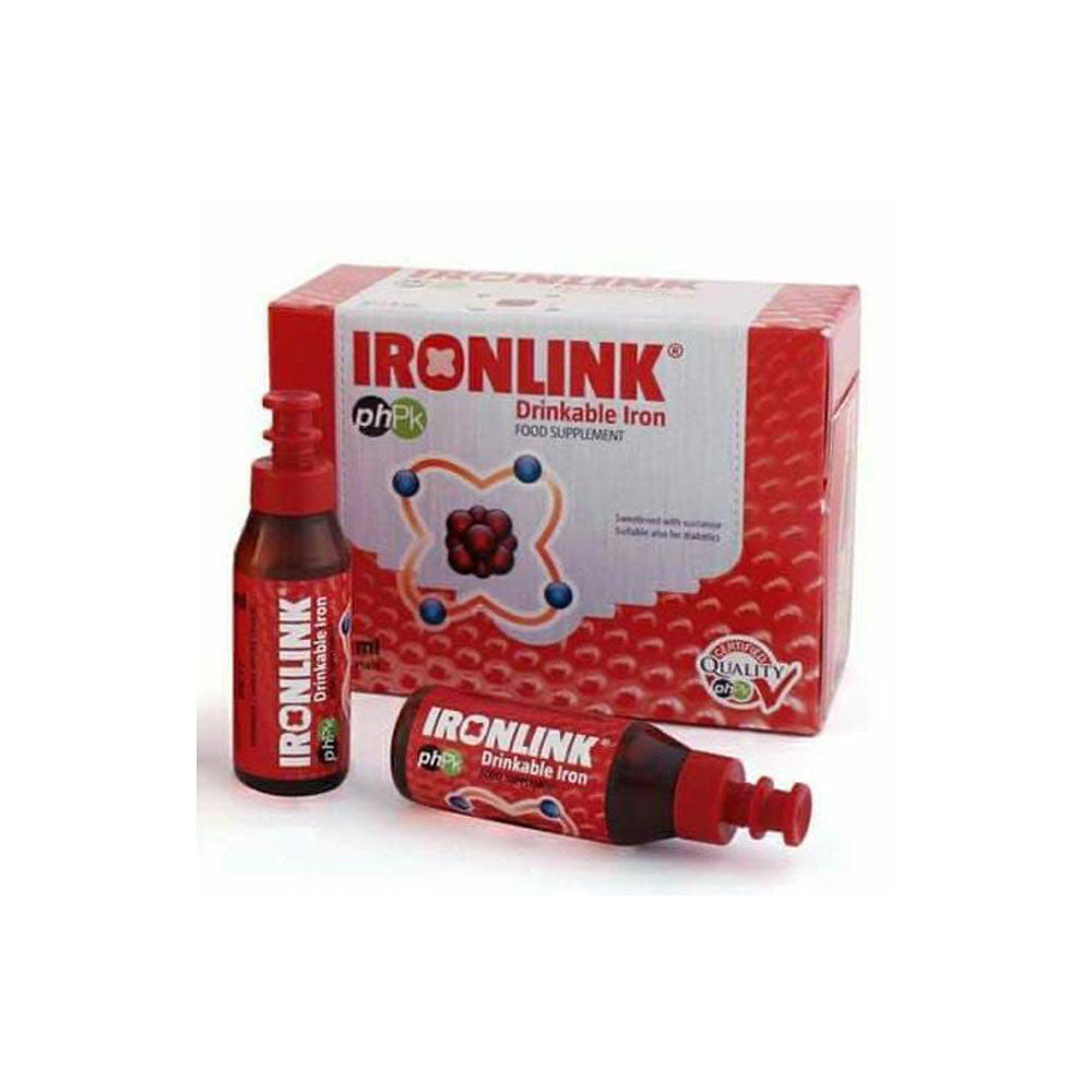 Iron Link Adult 10 Drinkable Iron Vials – liquid iron supplement with Vitamin C and B Vitamins for adults