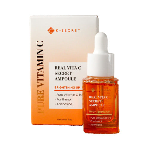 K-Secret Real Vita C Secret Ampoule – 14% Pure Vitamin C Serum for brightening, pigmentation care, and a natural glow (15ml)