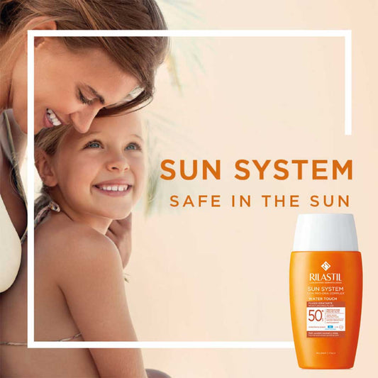 Rilastil Sun System Water Touch Fluid SPF beach design
