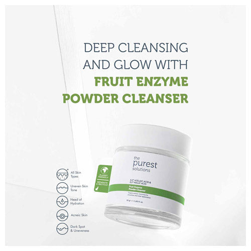 The Purest Solutions Fruit Enzyme Powder Cleanser foaming texture after mixing with water, ready for application.