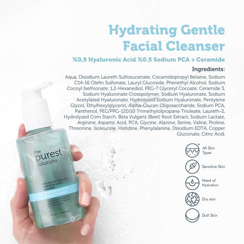 Hydrating facial cleanser for dry and sensitive skin by The Purest Solutions