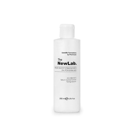 The NewLab Salicylic Acid 0.5% Toning Solution – exfoliates, controls oil, soothes, and hydrates for a clearer, balanced complexion.