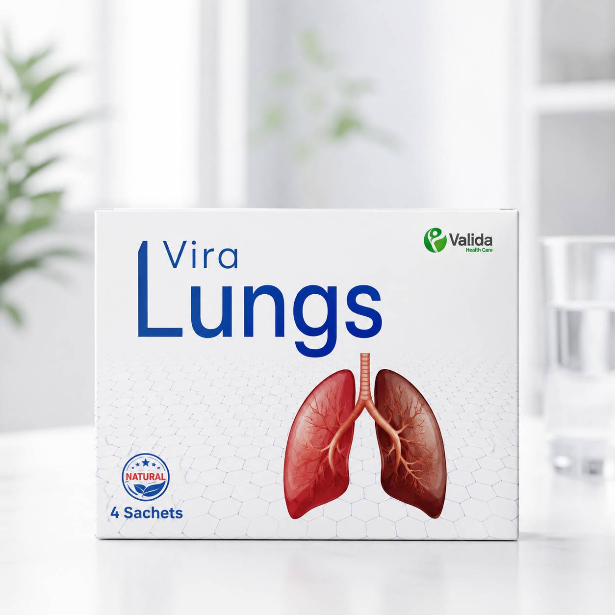 Vira Lungs 4 Sachets and 20 Sachets Herbal Respiratory Support Formula for Everyday Respiratory Wellness