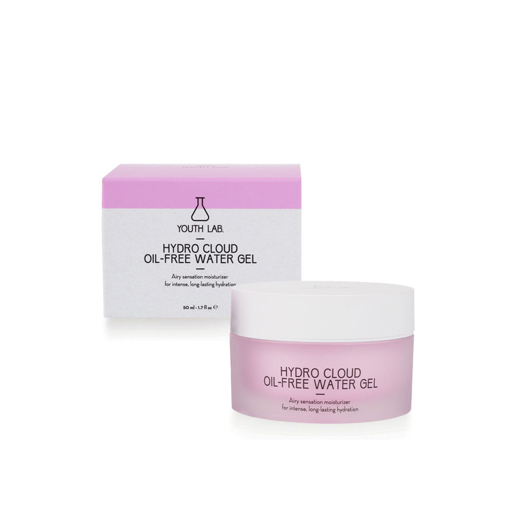 Youth Lab Hydro Cloud Oil-Free Water Gel lightweight moisturizer for oily and dehydrated skin hydration and barrier support