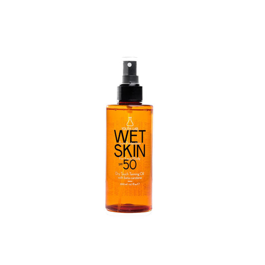Youth Lab Wet Skin Sun Protection SPF 50 Tan Oil – 200ml water-resistant, non-greasy sunscreen for face and body