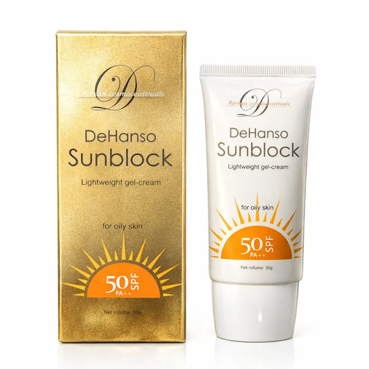 DeHanso Sunblock SPF 50 PA++ | Korean Lightweight Gel-Cream Sunscreen for Oily Skin (50g)