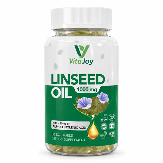 VitaJoy Linseed Oil 1000 mg with 450 mg ALA – 60 softgels